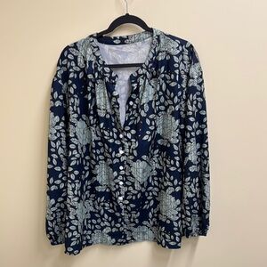 Floral Button-Up Blouse